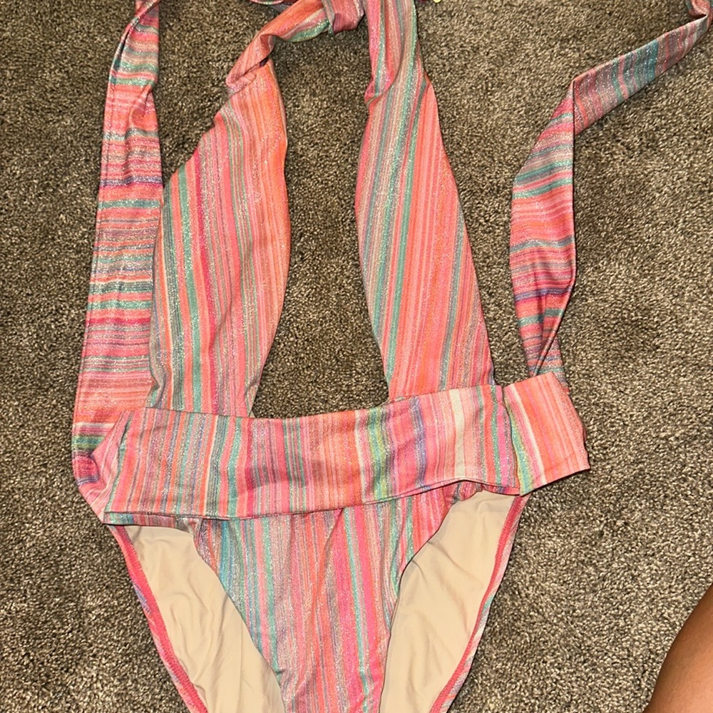 PQ swim alex one piece swimsuit sparkle pink